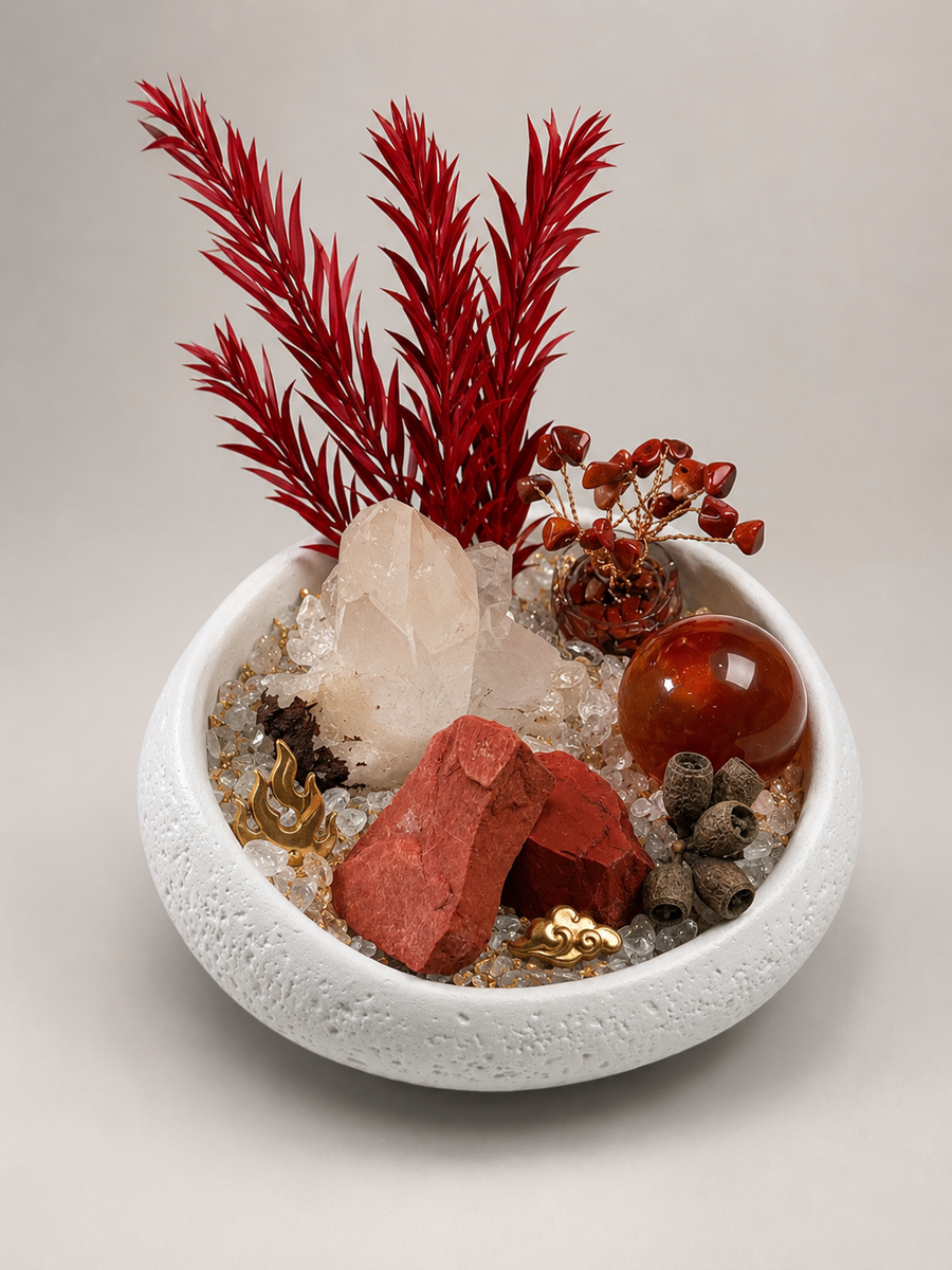 Carnelian Vitality Crystal Desktop Garden