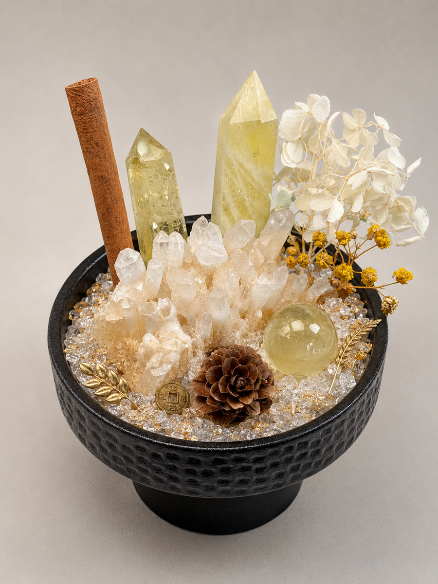 Citrine Solstice Crystal Desktop Garden